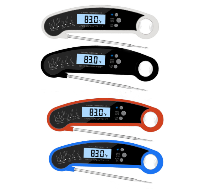 Digital Instant Read Meat Thermometer - Waterproof Kitchen Food Cooking Thermometer with Backlight LCD