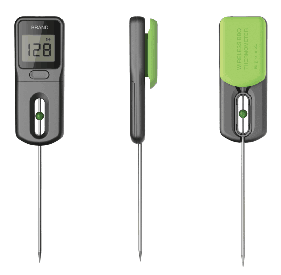 Meat Thermometer for Grilling, Wireless Bluetooth Digital Meat Thermometer with Probe & Metal Clip Smart BBQ Oil Thermometer Deep Fry APP Monitor Remote Controlled for Cooking Oven Kitchen Smoker