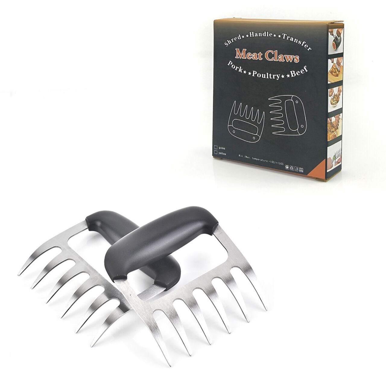 Meat Claws Pulled Pork Shredder Tools - Ultra-Sharp Stainless Steel Blades