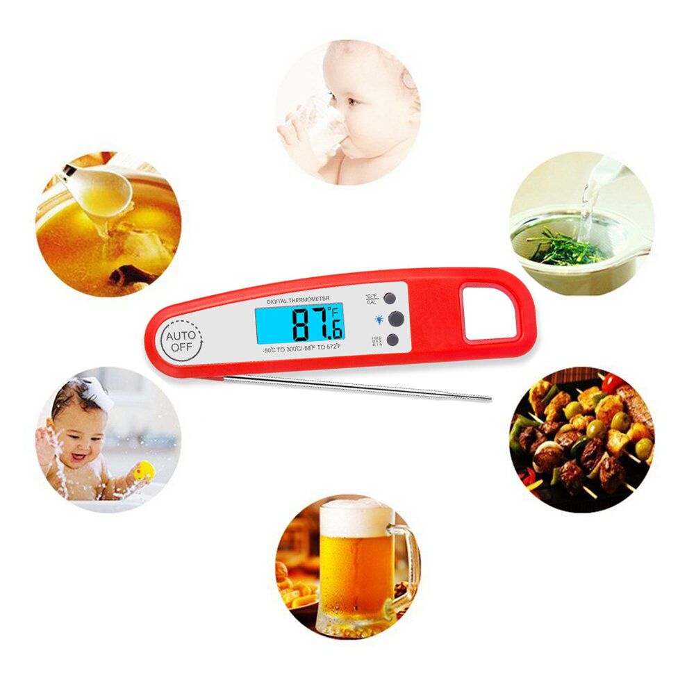 Upgrade 2019 Version Digital Meat Thermometer for Grill and Cooking, 2S Best Super Fast Instant Read Waterproof Kitchen Thermometer 