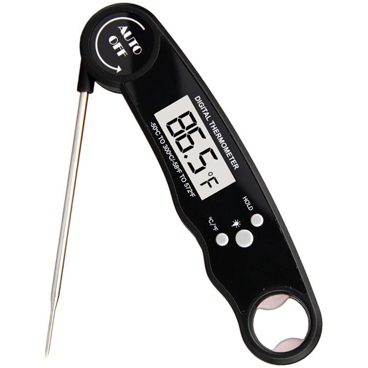 Digital Food Cooking Kitchen Tool with Backlight LCD & Fridge Magnet - Best Super Fast Meat Thermometer Probe for Oven Grilling Smoker Baking Frying