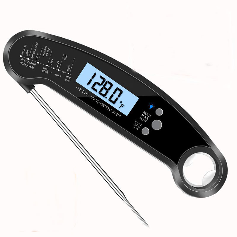 Digital Instant Read Meat Thermometer - Waterproof Kitchen Food Cooking Thermometer with Backlight LCD - Best Super Fast Electric Meat Thermometer Probe for BBQ Grilling Smoker Baking Turkey