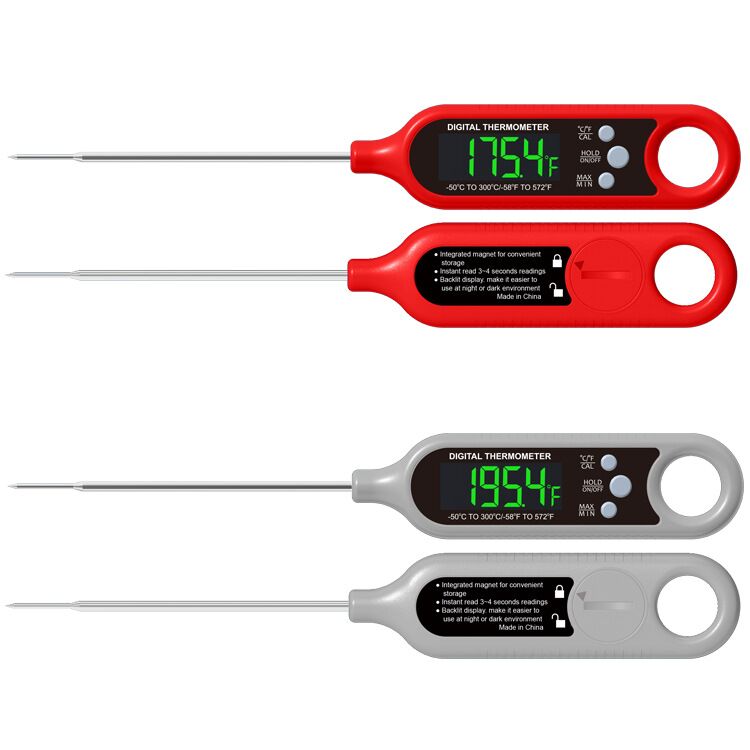 Braai Meat Thermometers, Waterproof 3S Instant Read BBQ Thermometer with Backlight & Magnet, Wireless Food Thermometer Cooking for Candy/Grill/Oil/Smoker/Deep Fry, Support Calibrate, Auto Off