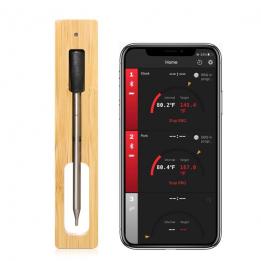 165ft Long Range Smart Wireless Meat Thermometer with Bluetooth for Oven, Grill, Kitchen, BBQ, Smoker, Sous Vide, Rotisserie